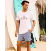 imageSILKWORLD Mens Swimming Trunks with Compression Liner 2 in 1 QuickDry Swim Shorts with Zipper PocketsStripeblue