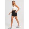 imageSILKWORLD Womens Athletic Running Shorts Quick Dry Summer Gym Shorts with Zipper PocketsPack of 2BlackRose
