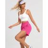imageSILKWORLD Womens Athletic Running Shorts Quick Dry Summer Gym Shorts with Zipper PocketsPack of 2BlackRose