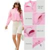 imageSILKWORLD Womens Half Zip Pullover Sweatshirt Active Cropped Quarter Zip Pullover Outfits with Zip Pocket ampamp Thumb Hole