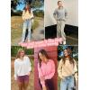 imageSILKWORLD Womens Half Zip Pullover Sweatshirt Active Cropped Quarter Zip Pullover Outfits with Zip Pocket ampamp Thumb Hole