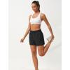imageSILKWORLD Womens High Wasit Running Shorts 2 in 1 Athletic Shorts for Workout Gym with Zipper PocketsA0black