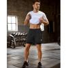 imageSILKWORLD 23 Pack Mens 2 in 1 Running Shorts Quick Dry Athletic Grym Workout Compression Shorts with Zipper PocketsBlack2