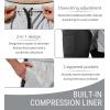 imageSILKWORLD 23 Pack Mens 2 in 1 Running Shorts Quick Dry Athletic Grym Workout Compression Shorts with Zipper PocketsBlack3