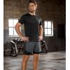 imageSILKWORLD 23 Pack Mens 2 in 1 Running Shorts Quick Dry Athletic Grym Workout Compression Shorts with Zipper PocketsBlackDark Grey