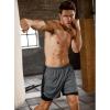 imageSILKWORLD 23 Pack Mens 2 in 1 Running Shorts Quick Dry Athletic Grym Workout Compression Shorts with Zipper PocketsBlackDark Grey