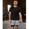 imageSILKWORLD 23 Pack Mens 2 in 1 Running Shorts Quick Dry Athletic Grym Workout Compression Shorts with Zipper PocketsBlackNavyLight Grey