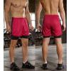 imageSILKWORLD 23 Pack Mens 2 in 1 Running Shorts Quick Dry Athletic Grym Workout Compression Shorts with Zipper PocketsBlackRed