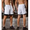 imageSILKWORLD 23 Pack Mens 2 in 1 Running Shorts Quick Dry Athletic Grym Workout Compression Shorts with Zipper PocketsBlackWhite