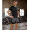 imageSILKWORLD 23 Pack Mens 2 in 1 Running Shorts Quick Dry Athletic Grym Workout Compression Shorts with Zipper PocketsNavyArmy Green CamoDark Grey