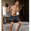 imageSILKWORLD 23 Pack Mens 2 in 1 Running Shorts Quick Dry Athletic Grym Workout Compression Shorts with Zipper PocketsNavyDark Grey Camo