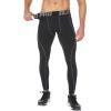 imageSILKWORLD Mens 13 Pack Compression Pants Pockets Cool Dry Gym Leggings Baselayer Running TightsA5blackwhite Double Stripe blue dark Navy3pOrd