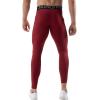 imageSILKWORLD Mens 13 Pack Compression Pants Pockets Cool Dry Gym Leggings Baselayer Running TightsB5blackdark Red2pOrd