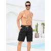 imageSILKWORLD Mens 9quot Swim Trunks Quick Dry Mens Bathing Suit Mesh Lining Board Shorts with PocketsBlack