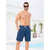 imageSILKWORLD Mens 9quot Swim Trunks Quick Dry Mens Bathing Suit Mesh Lining Board Shorts with PocketsBlue
