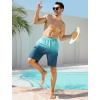 imageSILKWORLD Mens 9quot Swim Trunks Quick Dry Mens Bathing Suit Mesh Lining Board Shorts with PocketsDark Green Gradient