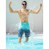 imageSILKWORLD Mens 9quot Swim Trunks Quick Dry Mens Bathing Suit Mesh Lining Board Shorts with PocketsDark Green Gradient