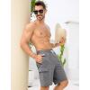 imageSILKWORLD Mens 9quot Swim Trunks Quick Dry Mens Bathing Suit Mesh Lining Board Shorts with PocketsGray
