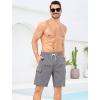imageSILKWORLD Mens 9quot Swim Trunks Quick Dry Mens Bathing Suit Mesh Lining Board Shorts with PocketsGray
