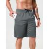 imageSILKWORLD Mens Athletic Basketball Shorts  10quot Mesh Cool Dry Gym Workout Shorts with Liner and Zipper Pockets1pcPitch Grey