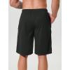 imageSILKWORLD Mens Athletic Basketball Shorts  10quot Mesh Cool Dry Gym Workout Shorts with Liner and Zipper Pockets2pcsBlack2