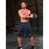 imageSILKWORLD Mens Athletic Basketball Shorts  10quot Mesh Cool Dry Gym Workout Shorts with Liner and Zipper Pockets2pcsBlacknavy