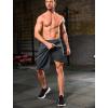 imageSILKWORLD Mens Athletic Basketball Shorts  10quot Mesh Cool Dry Gym Workout Shorts with Liner and Zipper Pockets2pcsBlackpitch Grey