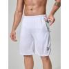 imageSILKWORLD Mens Athletic Basketball Shorts  10quot Mesh Cool Dry Gym Workout Shorts with Liner and Zipper Pockets2pcsBlackwhite