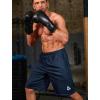 imageSILKWORLD Mens Athletic Basketball Shorts  10quot Mesh Cool Dry Gym Workout Shorts with Liner and Zipper Pockets2pcsNavysteel