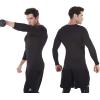 imageSILKWORLD Mens LongSleeve Compression Shirt BaseLayer Running TopA1crewneck3 Pack Black3