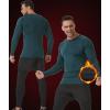 imageSILKWORLD Mens LongSleeve Compression Shirt BaseLayer Running TopB10fleece Lined1piececyan