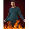 imageSILKWORLD Mens LongSleeve Compression Shirt BaseLayer Running TopB10fleece Lined1piececyan