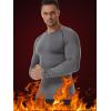 imageSILKWORLD Mens LongSleeve Compression Shirt BaseLayer Running TopB11fleece Lined1piecegrey