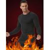 imageSILKWORLD Mens LongSleeve Compression Shirt BaseLayer Running TopB1fleece Lined3packblack3