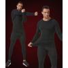imageSILKWORLD Mens LongSleeve Compression Shirt BaseLayer Running TopB1fleece Lined3packblack3