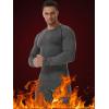 imageSILKWORLD Mens LongSleeve Compression Shirt BaseLayer Running TopB9fleece Lined3packblack hemp Grey grey
