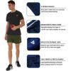 imageSILKWORLD Mens Running Stretch Quick Dry Shorts with Zipper PocketsPack of 23Black  Army Green  Light Grey Pack of 3