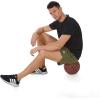 imageSILKWORLD Mens Running Stretch Quick Dry Shorts with Zipper PocketsPack of 23Black  Army Green  Light Grey Pack of 3