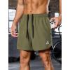 imageSILKWORLD Mens Running Stretch Quick Dry Shorts with Zipper PocketsPack of 23Black  Army Greenpack of 2