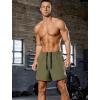 imageSILKWORLD Mens Running Stretch Quick Dry Shorts with Zipper PocketsPack of 23Black  Army Greenpack of 2
