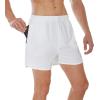 imageSILKWORLD Mens Running Stretch Quick Dry Shorts with Zipper PocketsPack of 23Black  White Pack of 2