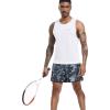 imageSILKWORLD Mens Running Stretch Quick Dry Shorts with Zipper PocketsPack of 23Black blue grey Camopack of 3
