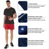 imageSILKWORLD Mens Running Stretch Quick Dry Shorts with Zipper PocketsPack of 23Black steelblue redpack of 3