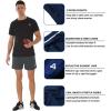 imageSILKWORLD Mens Running Stretch Quick Dry Shorts with Zipper PocketsPack of 23Dark Grey lightseagreen grey Camopack of 3