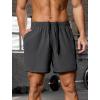 imageSILKWORLD Mens Running Stretch Quick Dry Shorts with Zipper PocketsPack of 23Deep Grey deep Navy blackno Liner