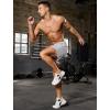 imageSILKWORLD Mens Running Stretch Quick Dry Shorts with Zipper PocketsPack of 23Light Grey army Green blackno Liner