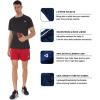imageSILKWORLD Mens Running Stretch Quick Dry Shorts with Zipper PocketsPack of 23Steelblue  Blue  Red Pack of 3