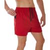imageSILKWORLD Mens Running Stretch Quick Dry Shorts with Zipper PocketsPack of 23Steelblue  Blue  Red Pack of 3