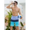 imageSILKWORLD Mens Swim Trunks with Compression Liner 9quot Beach Board Shorts Men 2 in 1 Quick Dry Bathing Suit with Pockets9 Inchblue