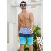 imageSILKWORLD Mens Swim Trunks with Compression Liner 9quot Beach Board Shorts Men 2 in 1 Quick Dry Bathing Suit with Pockets9 Inchblue